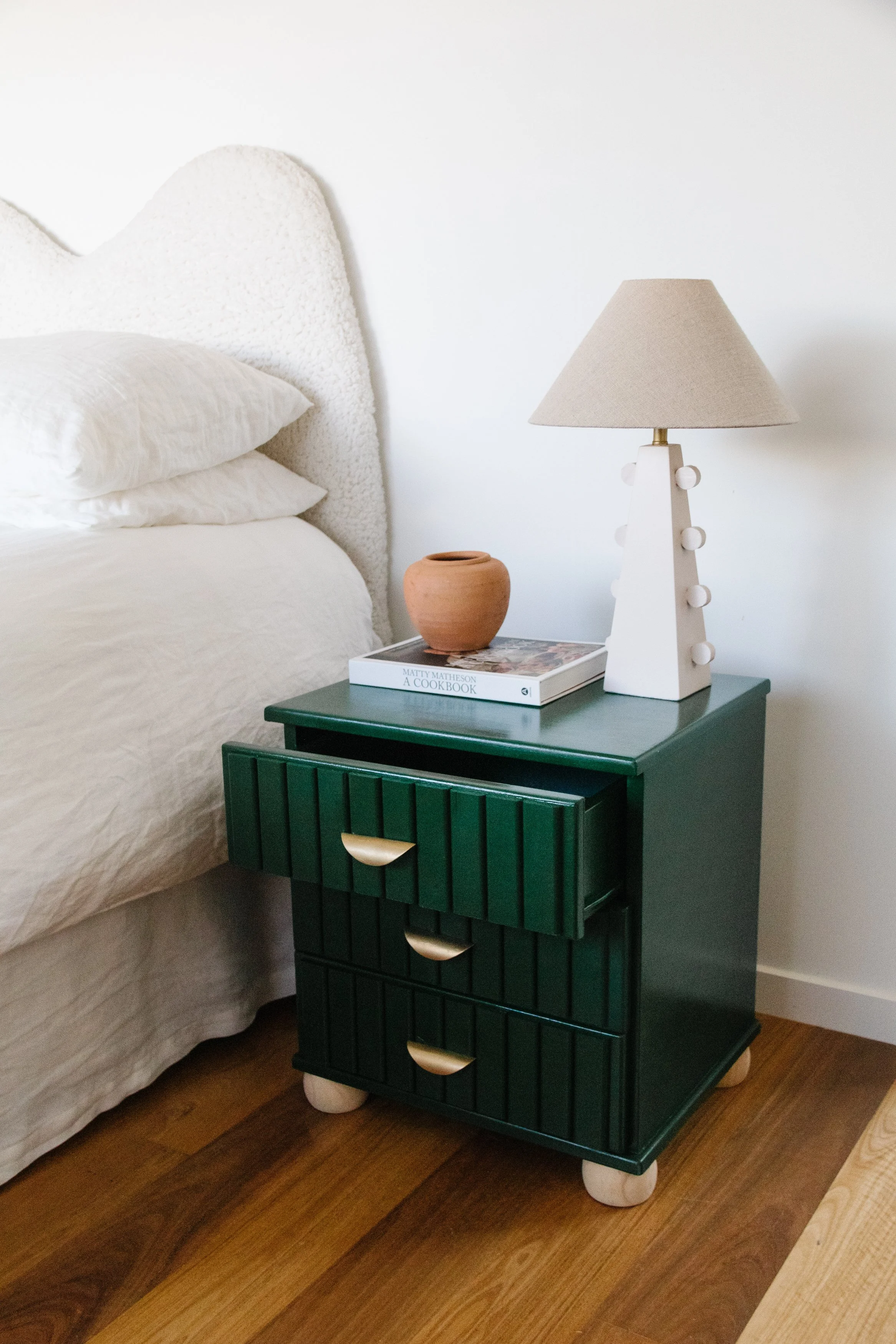Fluted nightstand deals